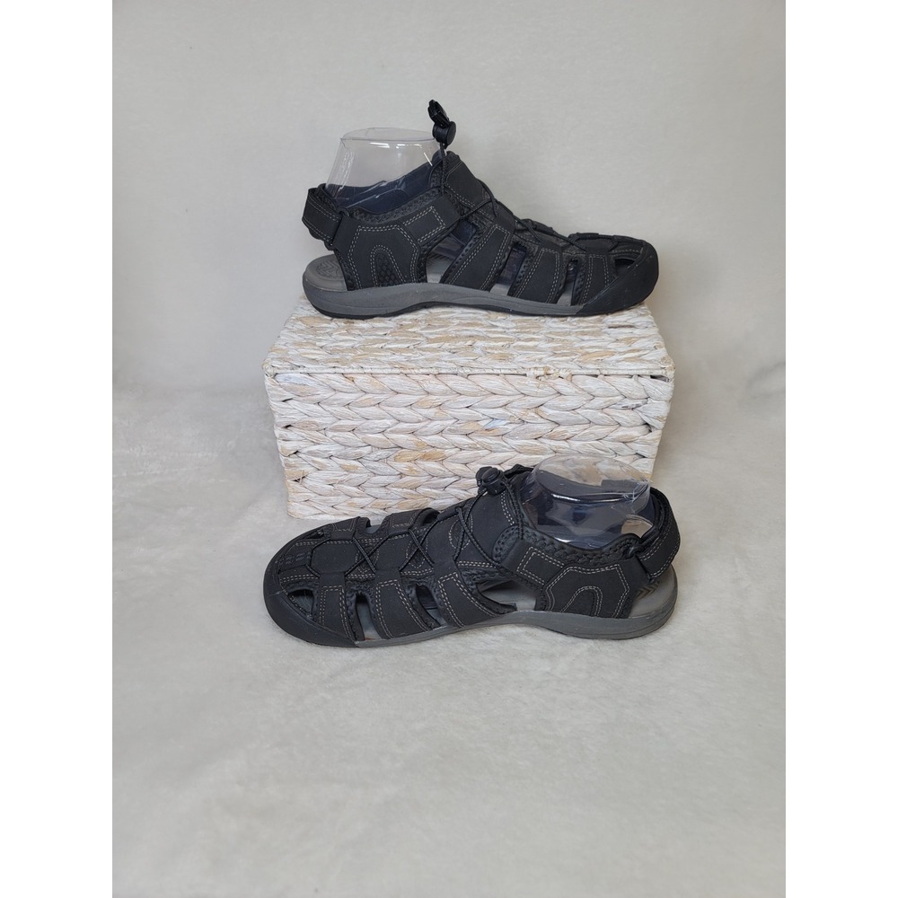 Khombu Fisherman Outdoor Hiking‎ Sandals Minimalist Camping Bungee Black Size 10